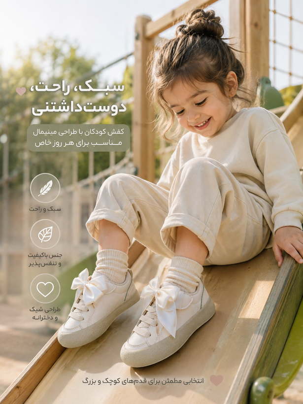 کفش فانتزی دخترانه مدل پاپیون